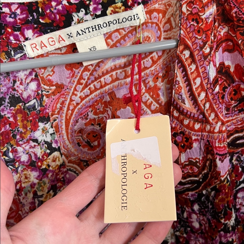Raga X Anthropologie Henderson Cover Up Kimono XS New Tags Boho duster - Picture 4 of 5